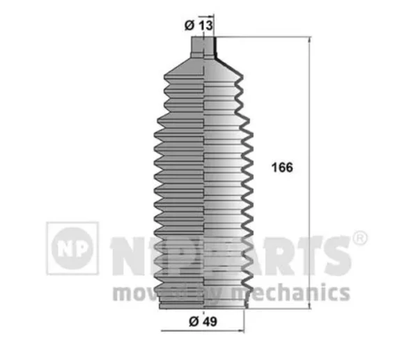 Пильник рульової рейки J2840900 Nipparts