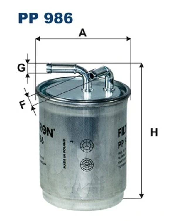 Паливний фільтр PP986 Filtron