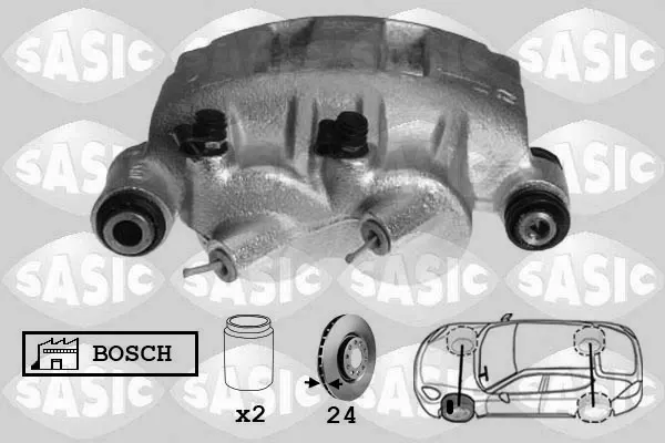 Супорт гальмівний передній лівий 6504026 Sasic
