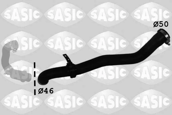 Патрубок повітряний, вихід з турбіни (наддув) 3334017 Sasic
