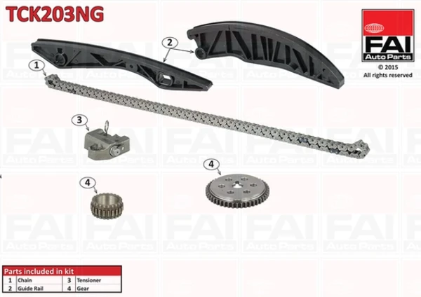 Комплект ланцюга ГРМ TCK203NG FAI