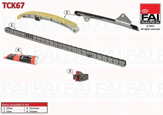 Комплект ланцюга ГРМ TCK67 FAI