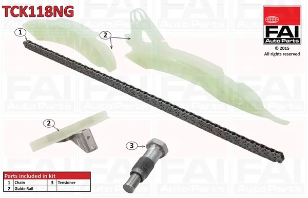 Комплект ланцюга ГРМ TCK118NG FAI