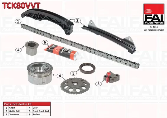 Комплект ланцюга ГРМ TCK80VVT FAI