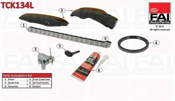 Комплект ланцюга ГРМ TCK134L FAI