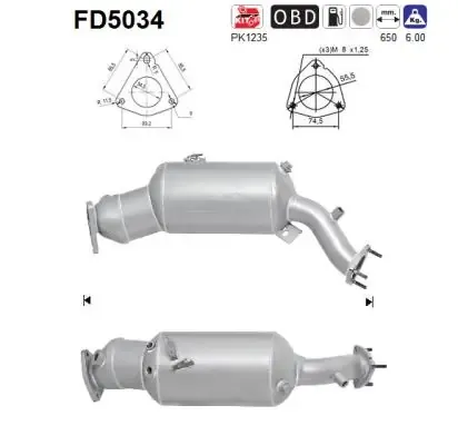 Сажевый фільтр FD5034 AS/Auto Storm
