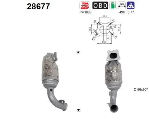 Каталізатор 28677 AS/Auto Storm