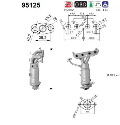 Каталізатор 95125 AS/Auto Storm