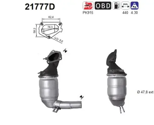 Каталізатор 21777D AS/Auto Storm