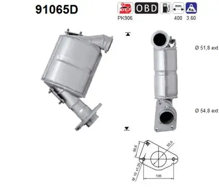 Каталізатор 91065D AS/Auto Storm