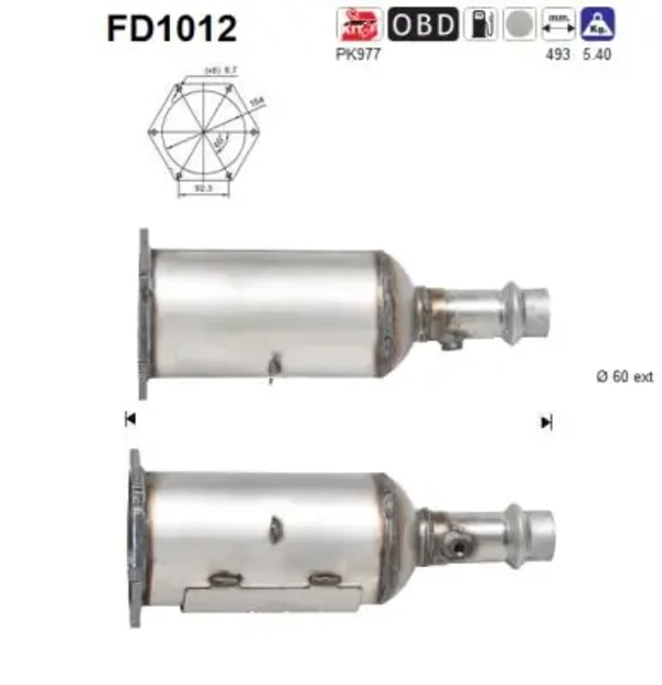 Сажевый фільтр FD1012 AS/Auto Storm