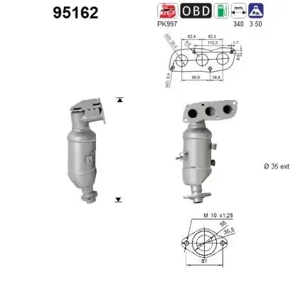 Каталізатор 95162 AS/Auto Storm