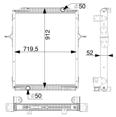 Радіатор CR166000P Mahle Original