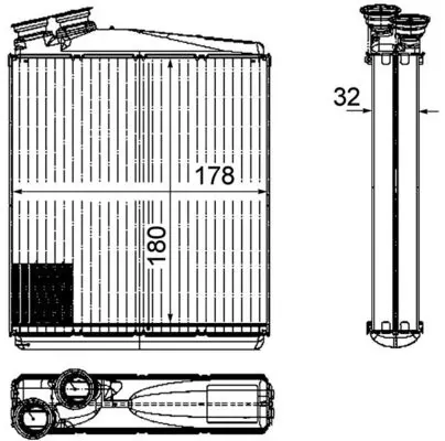 Радіатор пічки AH192000P Mahle Original