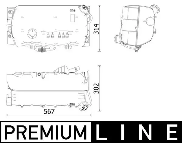 Бачок системи охолодження CRT97000P Mahle Original