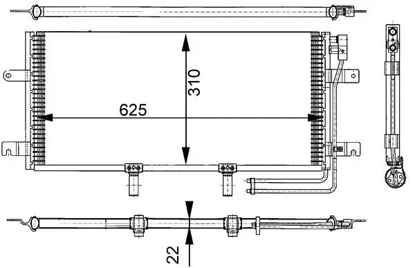 Радіатор кондиціонера AC332000S Mahle Original