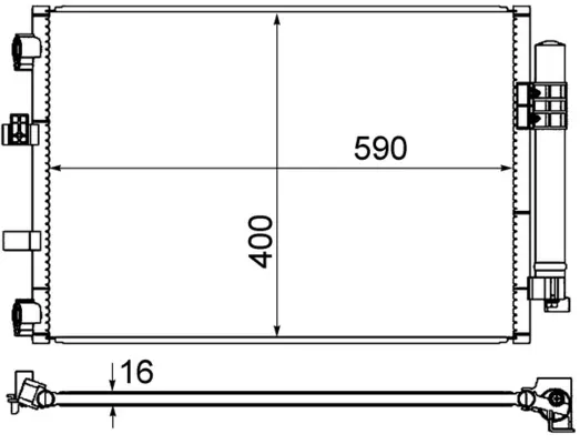 Радіатор кондиціонера AC861000S Mahle Original