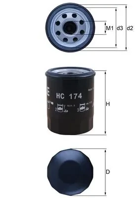 Масляний фільтр HC174 Mahle Original