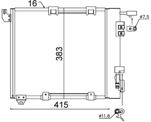 Радіатор кондиціонера AC349000S Mahle Original
