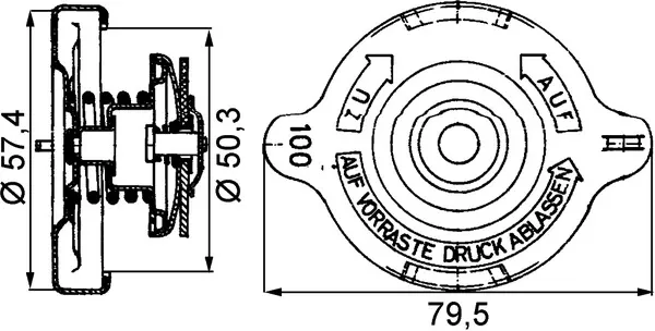 Кришка радіатора CRB14000P Mahle Original