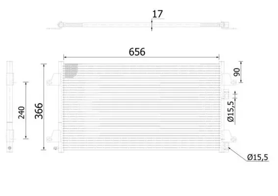 Радіатор кондиціонера AC366000S Mahle Original