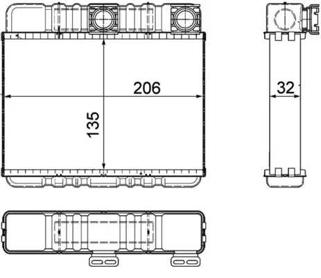 Радіатор пічки AH87000P Mahle Original