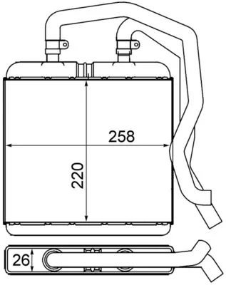 Радіатор пічки AH12000S Mahle Original