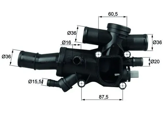 Корпус термостата TH4483 Mahle Original