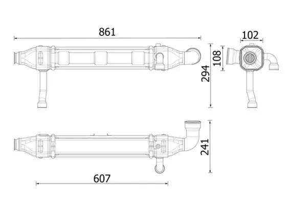 Радіатор системи EGR рециркуляції вихлопних газів A4601421079 Mercedes