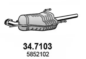 Глушник, задня частина 347103 Asso