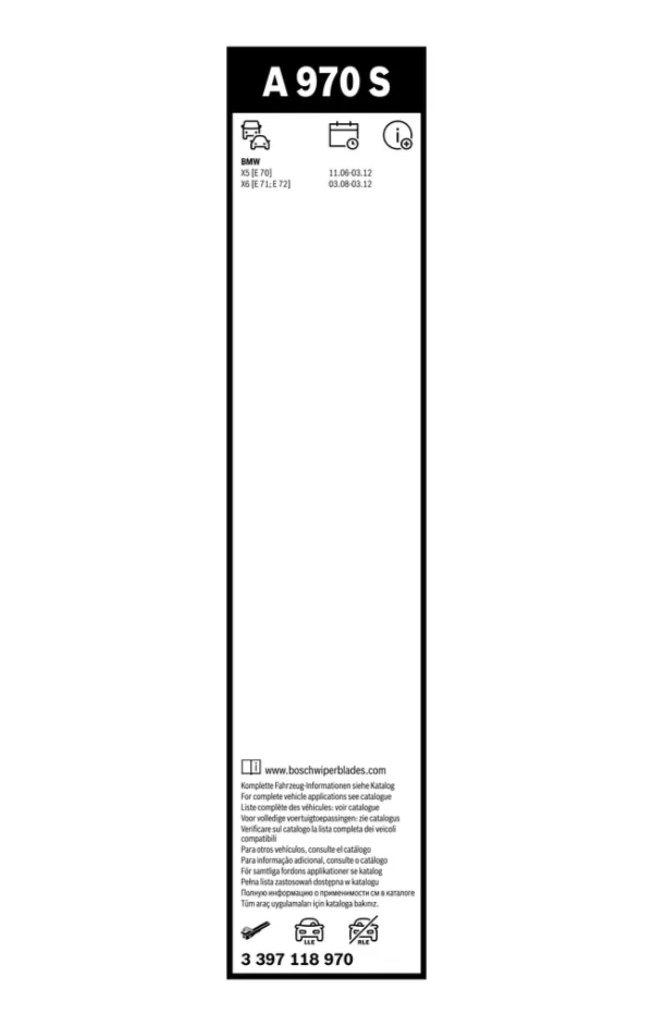 Щітки склоочисника 3397118970 Bosch