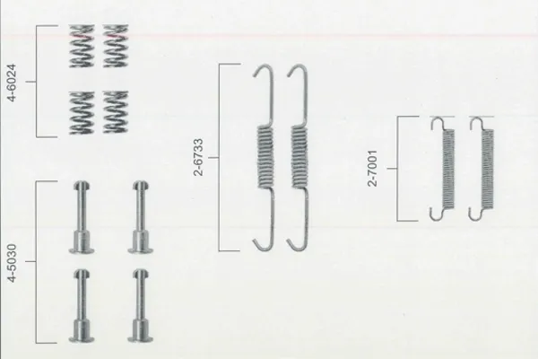Монтажний комплект задніх барабанних колодок 1987475149 Bosch