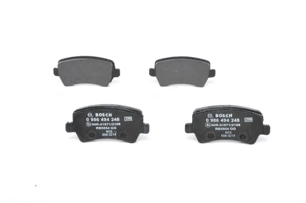 Задні гальмівні колодки 0986494248 Bosch
