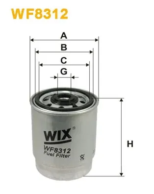 Паливний фільтр WF8312 WIX
