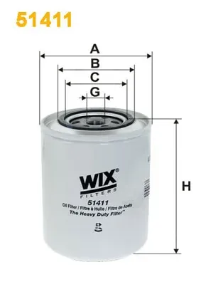 Масляний фільтр 51411 WIX