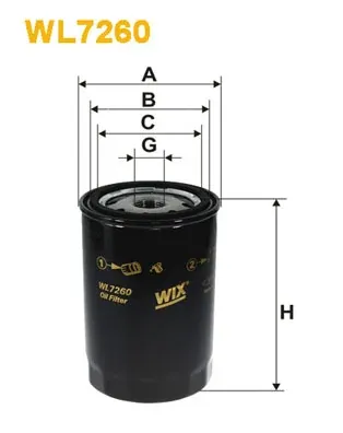 Масляний фільтр WL7260 WIX