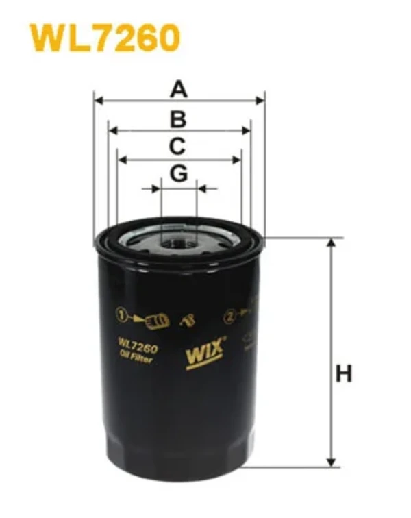 Масляний фільтр WL7260 WIX