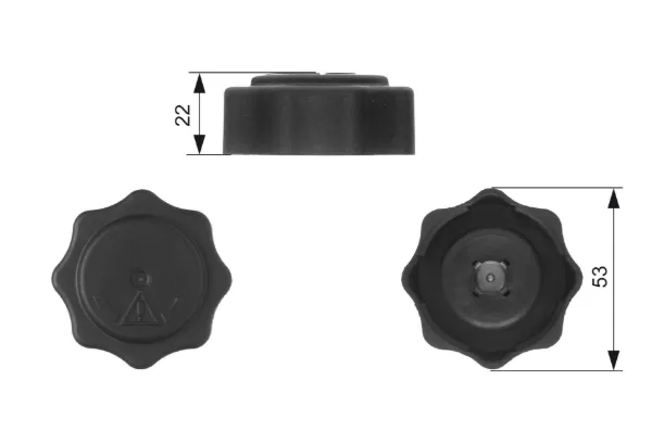 Кришка розширювального бачка RC229 Gates