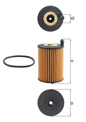 Масляний фільтр OX1266D Mahle Original