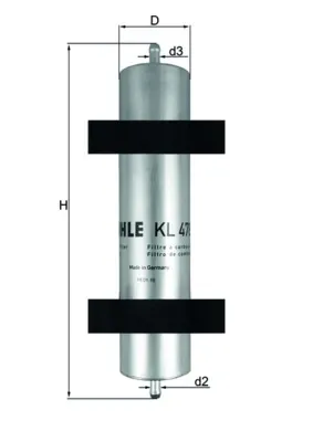 Паливний фільтр KL478 Mahle Original