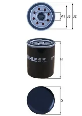 Масляний фільтр OC521 Mahle Original