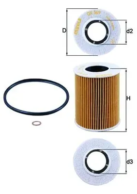 Масляний фільтр OX369D Mahle Original