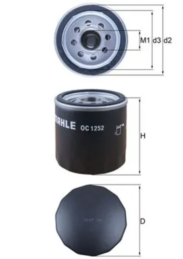 Масляний фільтр OC1252 Mahle Original