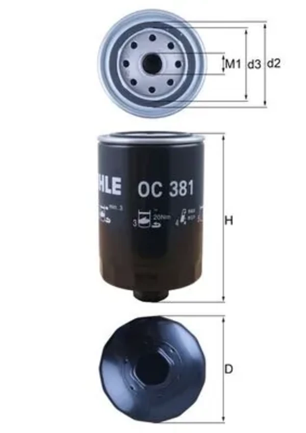Масляний фільтр OC381 Mahle Original