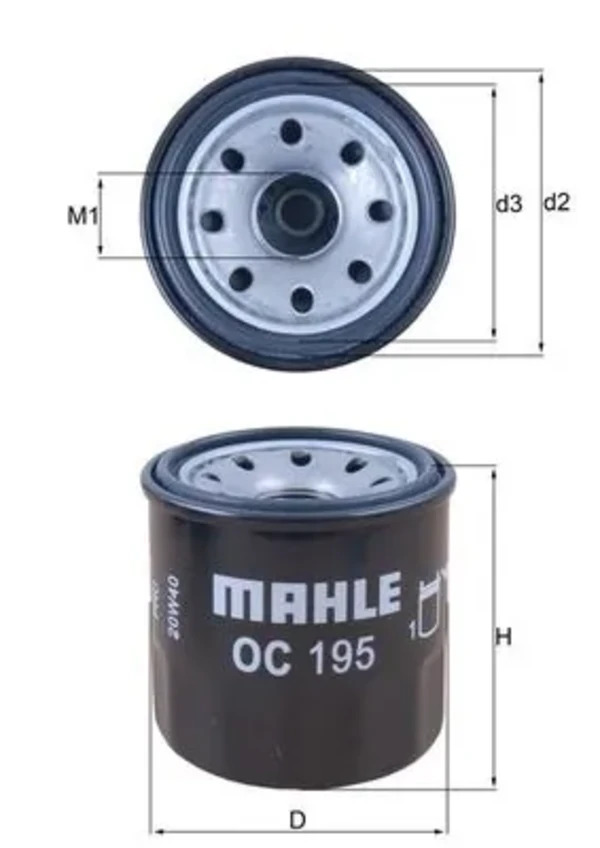 Масляний фільтр OC195 Mahle Original