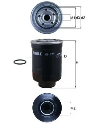 Паливний фільтр KC261D Mahle Original