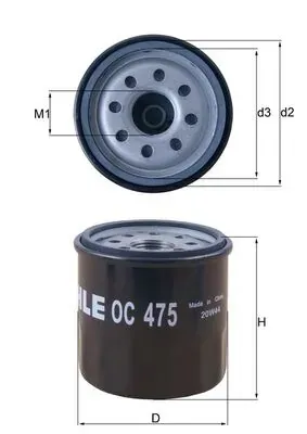 Масляний фільтр OC475 Mahle Original