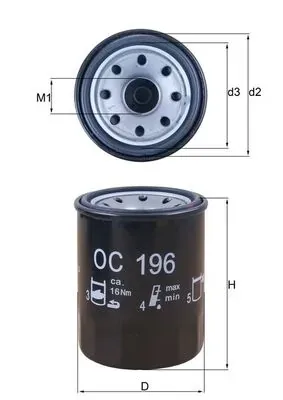 Масляний фільтр OC196 Mahle Original