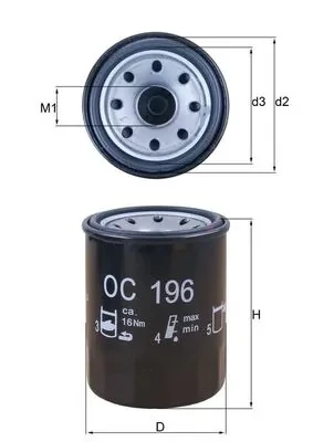 Масляний фільтр OC196 Mahle Original