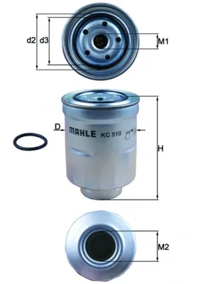 Паливний фільтр KC510D Mahle Original